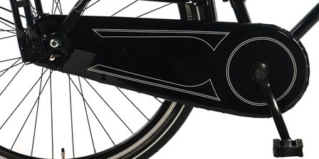 Basic 28 Inch 57 cm Dames Terugtraprem Zwart