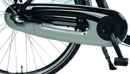 moederfiets 28 Inch 48 cm Dames 3V Terugtraprem Zwart