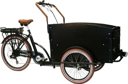 elektrische bakfiets 26 Inch 51 cm Unisex 7V V-Brakes Matzwart