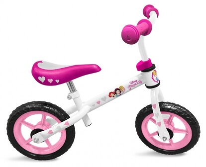 Princess Loopfiets 12 Inch Meisjes Wit/Roze