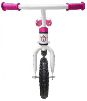 Princess Loopfiets 12 Inch Meisjes Wit/Roze