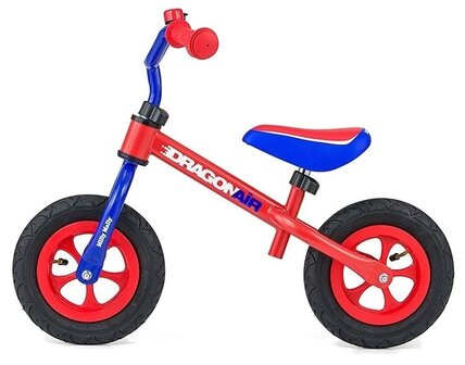 loopfiets Dragon Air 10 Inch Junior Blauw/Rood