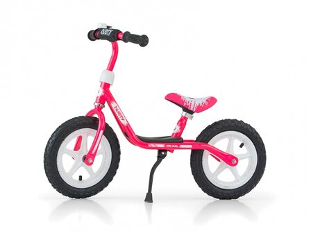 loopfiets Dusty 12 Inch Junior Roze/Wit