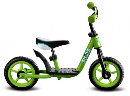 loopfiets 10 Inch Junior Groen/Zwart