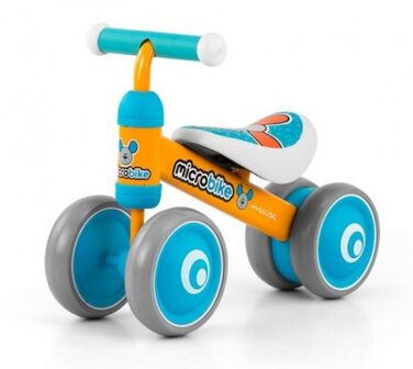 Loopfiets Micro muis Junior Oranje/Lichtblauw