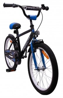 BMX Fun 20 Inch 32 cm Jongens Terugtraprem Zwart/Blauw