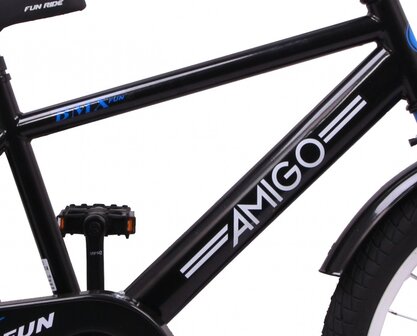 BMX Fun 20 Inch 32 cm Jongens Terugtraprem Zwart/Blauw
