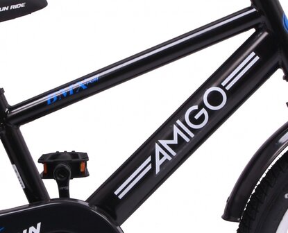 BMX Fun 18 Inch 24 cm Jongens Terugtraprem Zwart/Blauw