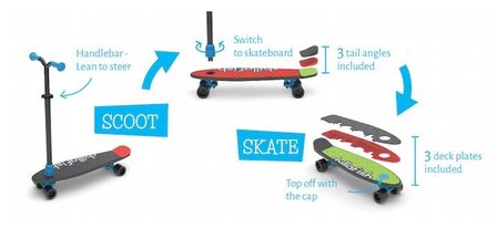 SkateSkootie Junior Vrijloop Rood