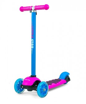 Little Star 3-in-1 step Junior Voetrem Roze/Blauw