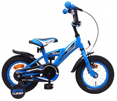 BMX Turbo 12 Inch 19 cm Jongens Terugtraprem Blauw