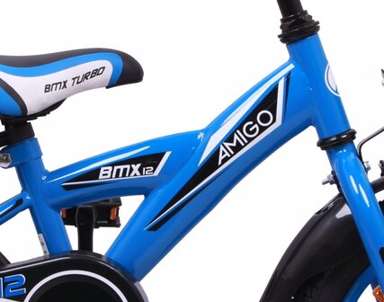 BMX Turbo 12 Inch 19 cm Jongens Terugtraprem Blauw