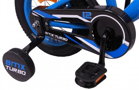 BMX Turbo 12 Inch 19 cm Jongens Terugtraprem Blauw