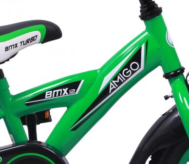 BMX Turbo 12 Inch 19 cm Jongens Terugtraprem Groen