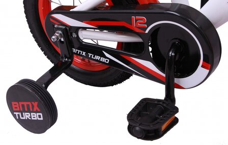 BMX Turbo 12 Inch 19 cm Jongens Terugtraprem Wit
