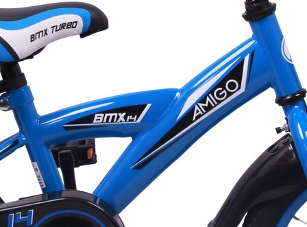 BMX Turbo 14 Inch 21 cm Jongens Terugtraprem Blauw