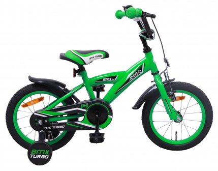 BMX Turbo 14 Inch 21 cm Jongens Terugtraprem Groen