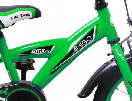 BMX Turbo 14 Inch 21 cm Jongens Terugtraprem Groen