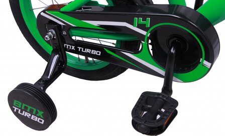 BMX Turbo 14 Inch 21 cm Jongens Terugtraprem Groen