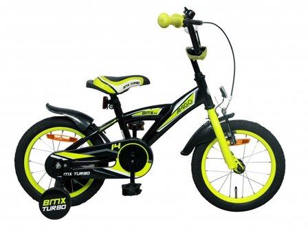 BMX Turbo 14 Inch 21 cm Jongens Terugtraprem Zwart