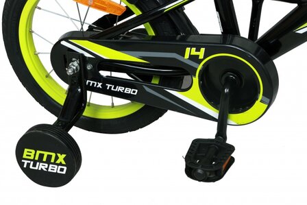 BMX Turbo 14 Inch 21 cm Jongens Terugtraprem Zwart
