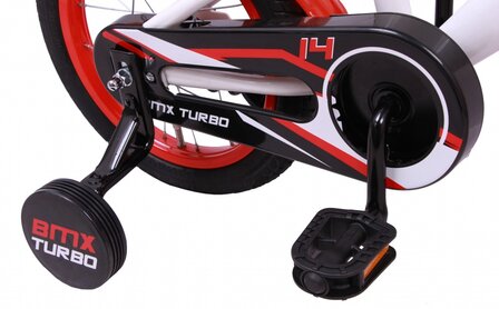 BMX Turbo 14 Inch 21 cm Jongens Terugtraprem Wit