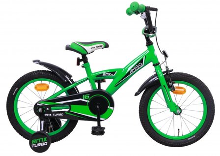 BMX Turbo 16 Inch 23 cm Jongens Terugtraprem Groen