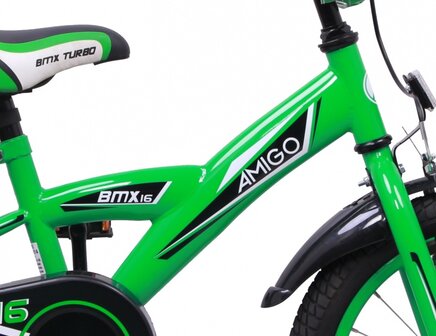 BMX Turbo 16 Inch 23 cm Jongens Terugtraprem Groen