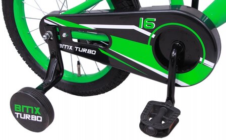 BMX Turbo 16 Inch 23 cm Jongens Terugtraprem Groen