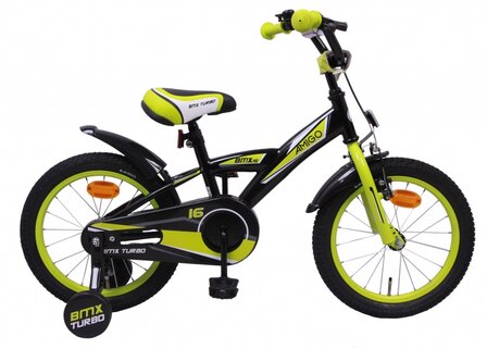 BMX Turbo 16 Inch 23 cm Jongens Terugtraprem Zwart