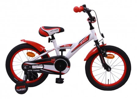 BMX Turbo 16 Inch 23 cm Jongens Terugtraprem Wit