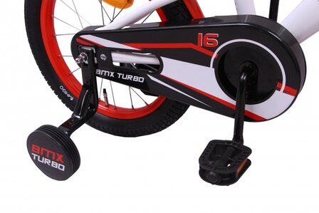 BMX Turbo 16 Inch 23 cm Jongens Terugtraprem Wit