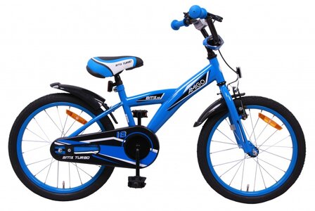 BMX Turbo 18 Inch 25 cm Jongens Terugtraprem Blauw
