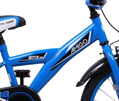 BMX Turbo 18 Inch 25 cm Jongens Terugtraprem Blauw