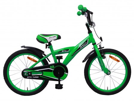 BMX Turbo 18 Inch 25 cm Jongens Terugtraprem Groen