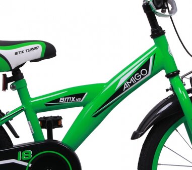 BMX Turbo 18 Inch 25 cm Jongens Terugtraprem Groen