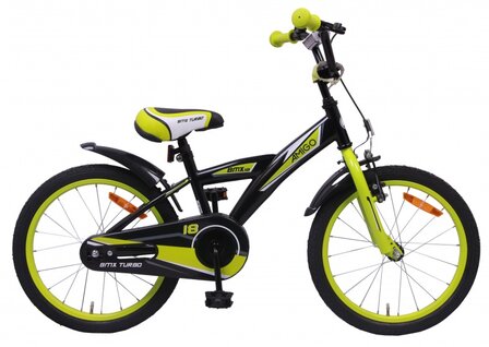 BMX Turbo 18 Inch 25 cm Jongens Terugtraprem Zwart