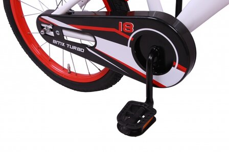 BMX Turbo 18 Inch 25 cm Jongens Terugtraprem Wit