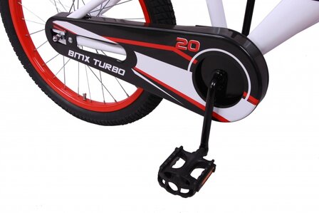BMX Turbo 20 Inch 29 cm Jongens Terugtraprem Wit