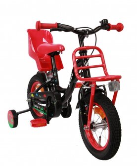 Spring 12 Inch 19 cm Meisjes Terugtraprem Zwart