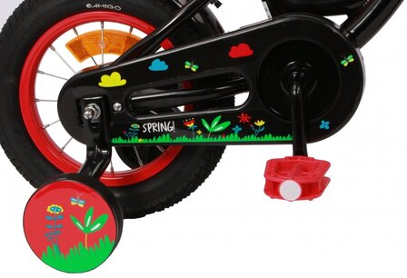 Spring 12 Inch 19 cm Meisjes Terugtraprem Zwart