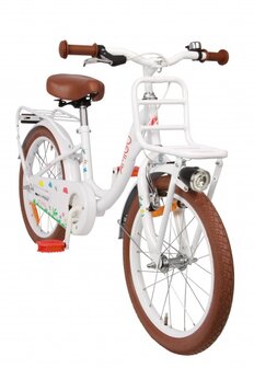 Spring 18 Inch 26 cm Meisjes Terugtraprem Wit