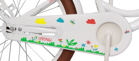 Spring 20 Inch 27 cm Meisjes Terugtraprem Wit