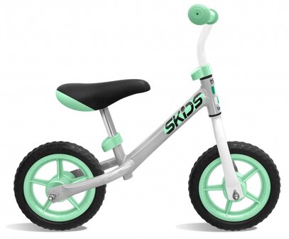 loopfiets 10 Inch Junior Grijs/Turquoise