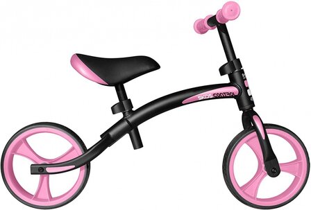 loopfiets 10 Inch Junior Zwart/Roze