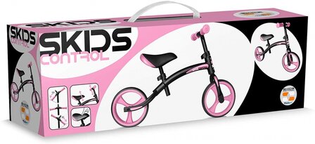 loopfiets 10 Inch Junior Zwart/Roze