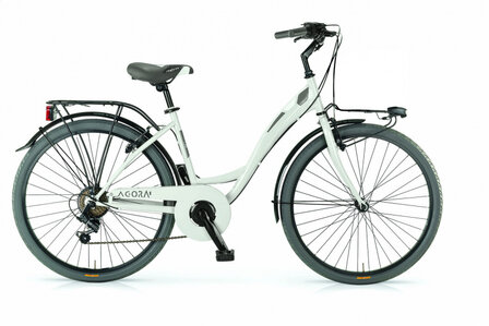 Agora 26 Inch 43 cm Dames 6V V-Brakes Ivoorwit