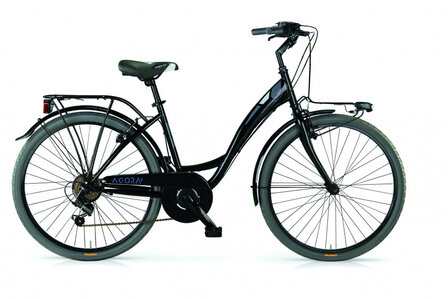 Agora 26 Inch 43 cm Dames 6V V-Brakes Zwart