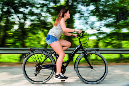 Agora 26 Inch 43 cm Dames 6V V-Brakes Zwart