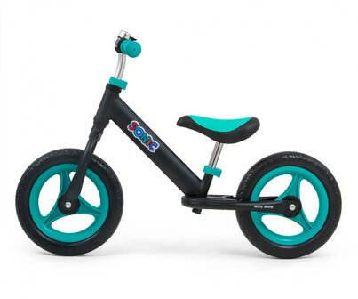 loopfiets Sonic 12 Inch Junior Zwart/Mintblauw